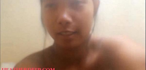  HD Thai teen heather deep give  morning blowjob deepthroat creamthroat after shower